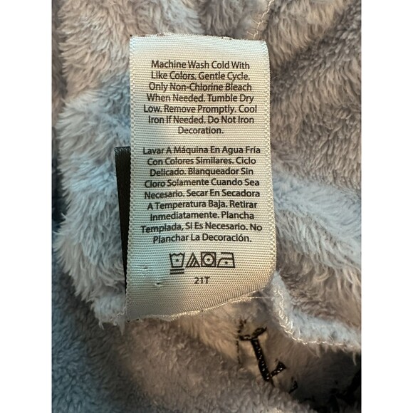 Disney Nightmare Before Christmas Fleece Blue Gray Hooded Sweater Large 11-13 - Picture 9 of 12